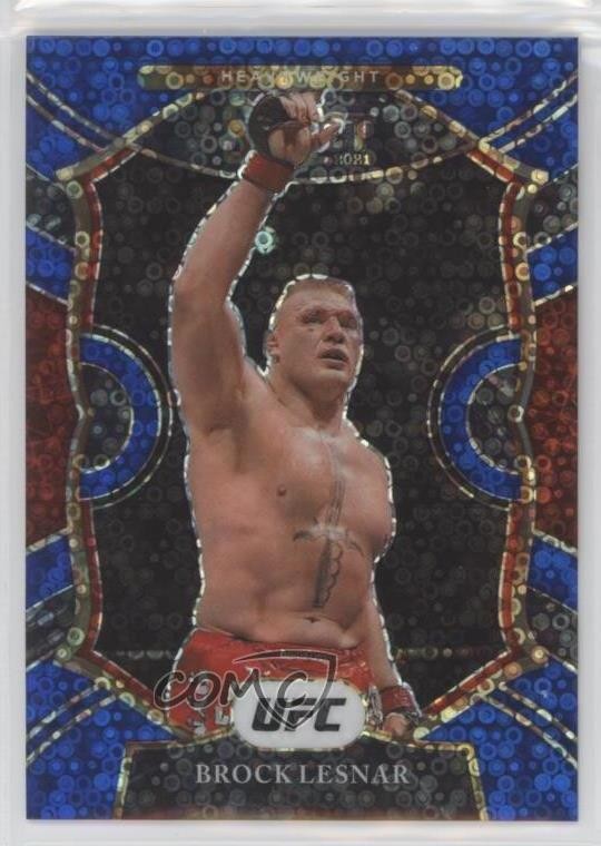 2021 Panini Select UFC Concourse Blue Disco Prizm 13/99 Brock Lesnar #18 ux8