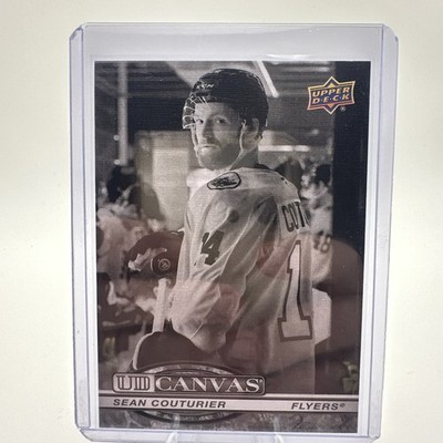 2025-26 UD Series 1 Black And White Canvas Card For Sean Couterier.