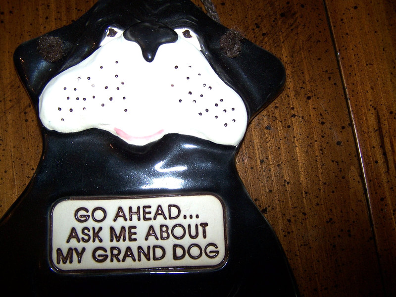 GRAND DOG POTTERY PLAQUE