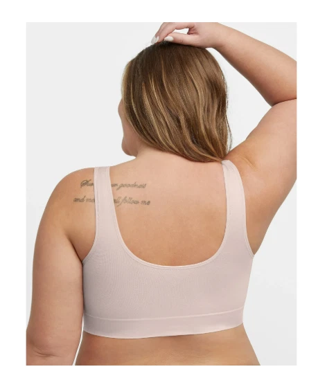 Sujetador Hanes Just my Size para mujer talla grande Pure Comfort cierre frontal sin aros talla 6XL Foto 2 de 4