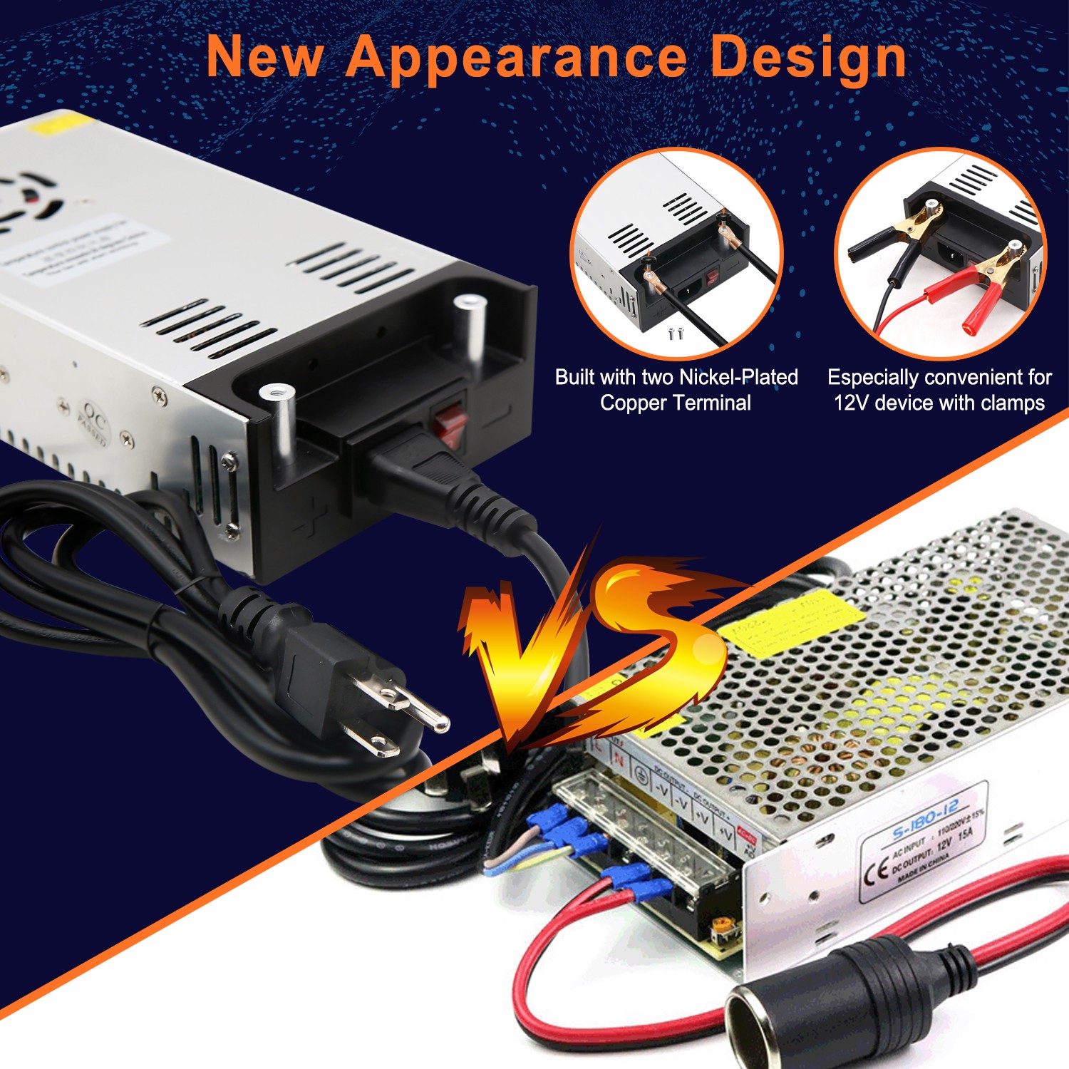 SMPS 110V AC to 12V DC 50A Converter Power Supply Adapter Switch Transformer NEW