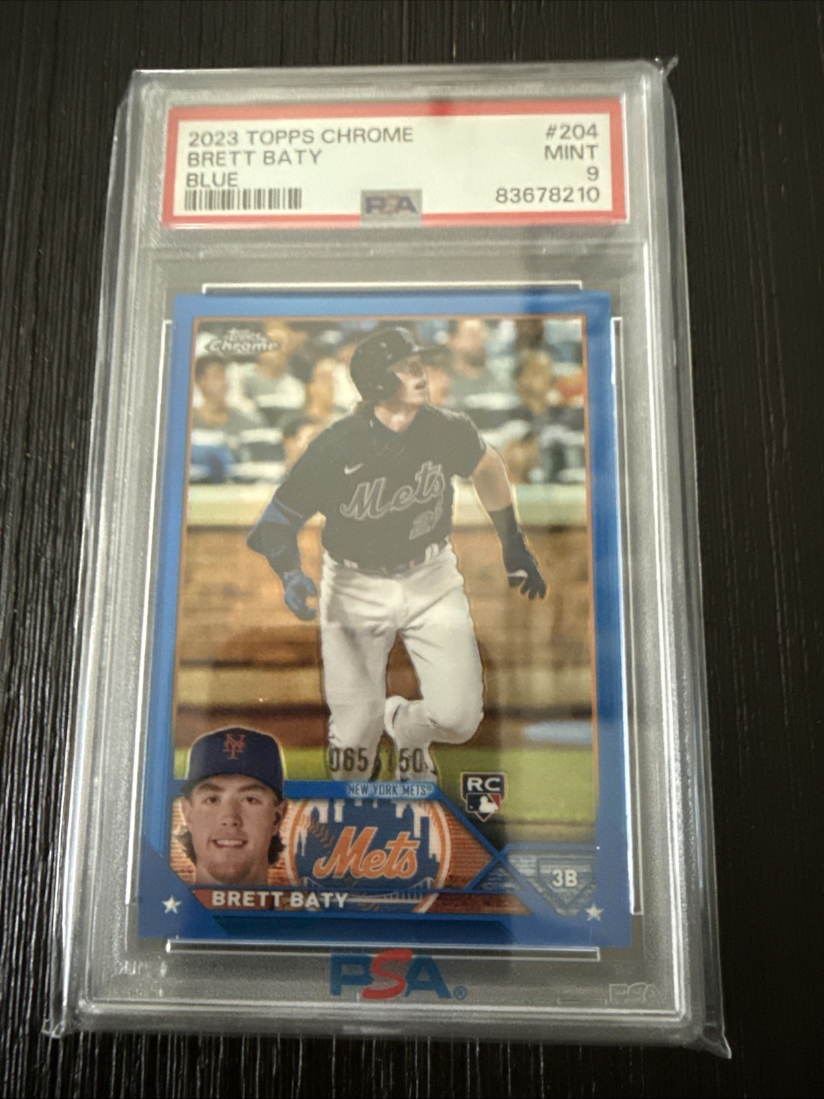 2023 Topps Chrome - Brett Baty #204 Blue Refractor /150 (RC)