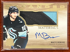 Matty Beniers Expanded Materials Rookie Patch Auto 11/49 2022-23 The Cup [Y004]