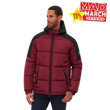 Bench Grentin Mens Signature Puffer Jacket Warm Hooded Winter Padded Coat