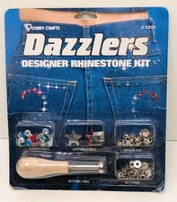 VINTAGE Vogart Crafts DAZZLERS Designer Rhinestone Kit # 5201 Vintage FREE SHIP!