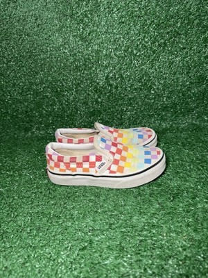 Vans Classic Slip On Checkerboard Multicolor Walking Shoe Toddler Kids Size 12C