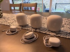 Google Nest Wifi Pro 6E 2 Port Wireless Mesh Router - 3 Pack - Snow