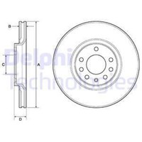 Delphi 2X Bremsscheibe Vorne Ø308 Mm BelüFtet FüR Opel Corsa E X15 1.0 Meriva B