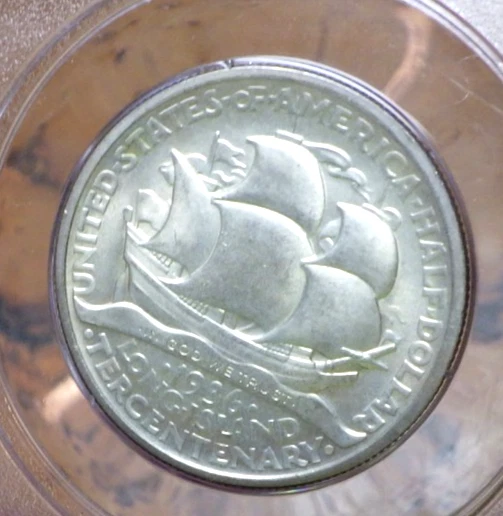 1924 Long Island Commemorative Silver Half Dollar 50C MS63 C2 - Image 4 of 4