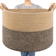 Extra Large Wicker Basket Storage 83L Woven Organizer Laundry Blankets Pillows