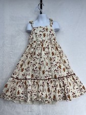 Happily Grey Kids Girls Dress Western Cowgirl Ruffle Sz 6 Horse Southwest