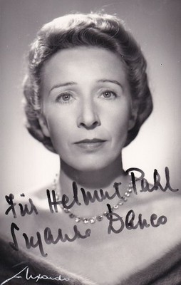 Suzanne Danco Portrait-Postkarte m. Widmung & klarer Signatur, Foto Luxardo Roma