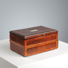 Cofanetto da Viaggio Antico Bois de Violette Regno Unito XIX Secolo Originale