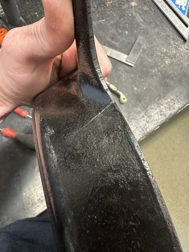 Sartén de hierro fundido Griswold #8 704 D anillo térmico agrietado ligero bamboleo - Imagen 13 de 14