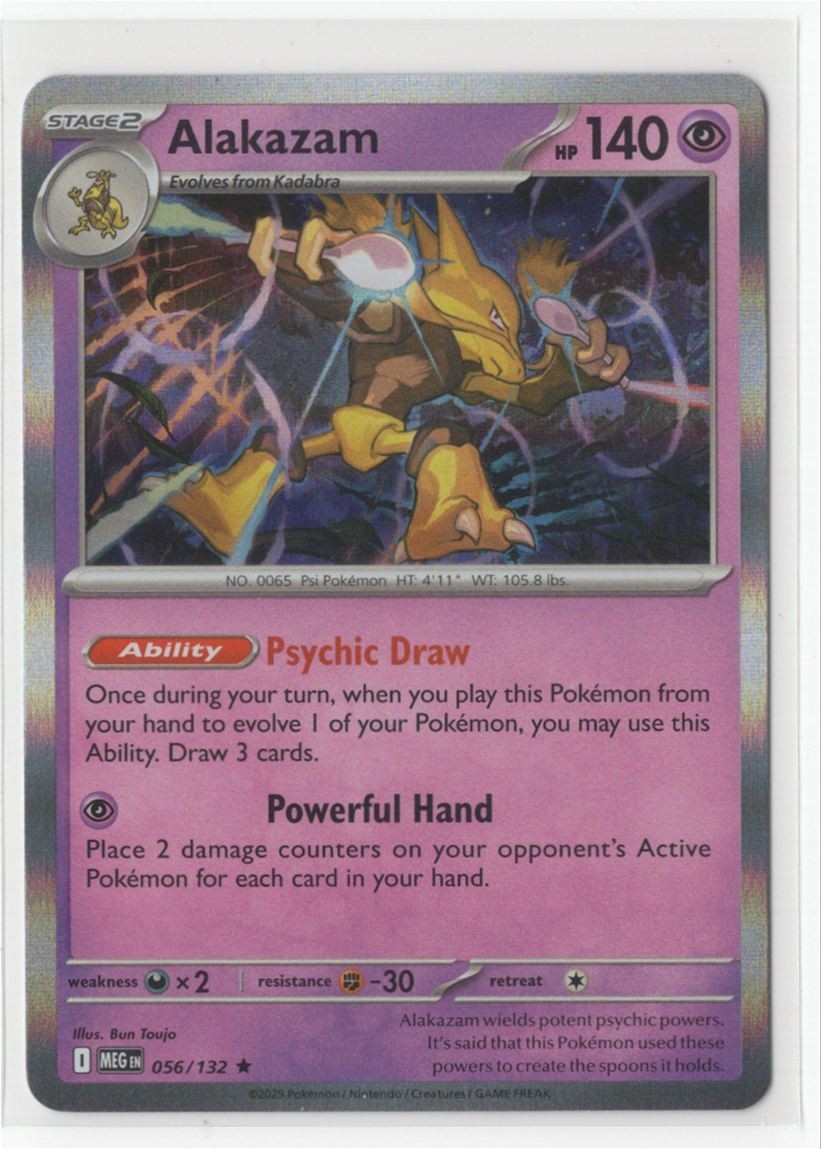 Pokemon Mega Evolution - 056/132 Alakazam Holo