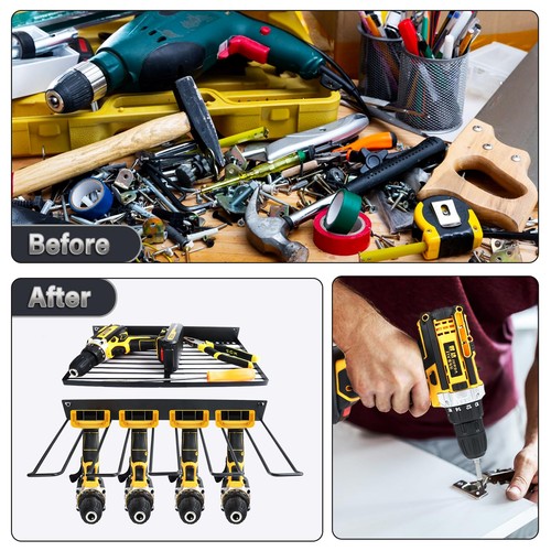 Power Tool Organizer Wall Mount: Cordless Drill Holder Storage Rack - Drill H... - Picture 3 of 7