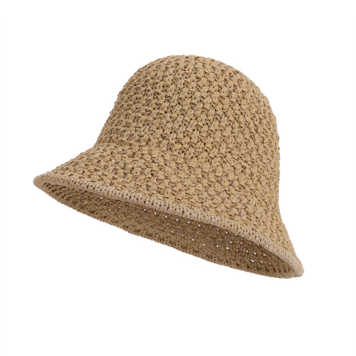 Women Crochet Bucket Hat Lightweight Foldable Wide Brim Summer Sun Basin Hat