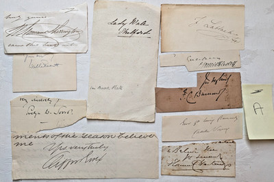10 Original Unterschriften bemerkenswerter Personen 19. & Anfang 20. Jahrhundert (A)