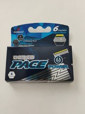 NIB Dorco Pace Plus Power - Six Blade Power Razors 1 Box - 4 Cartridges