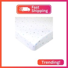 American Baby Company 100 Natural Cotton Fitted Mini Crib Sheet 38" x 24" - Sof