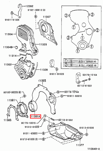 Genuine Hilux LN170 LN167 LN166 LN165 2L 3L 5L Rear Main Oil Crankshaft Seal - Picture 9 of 20