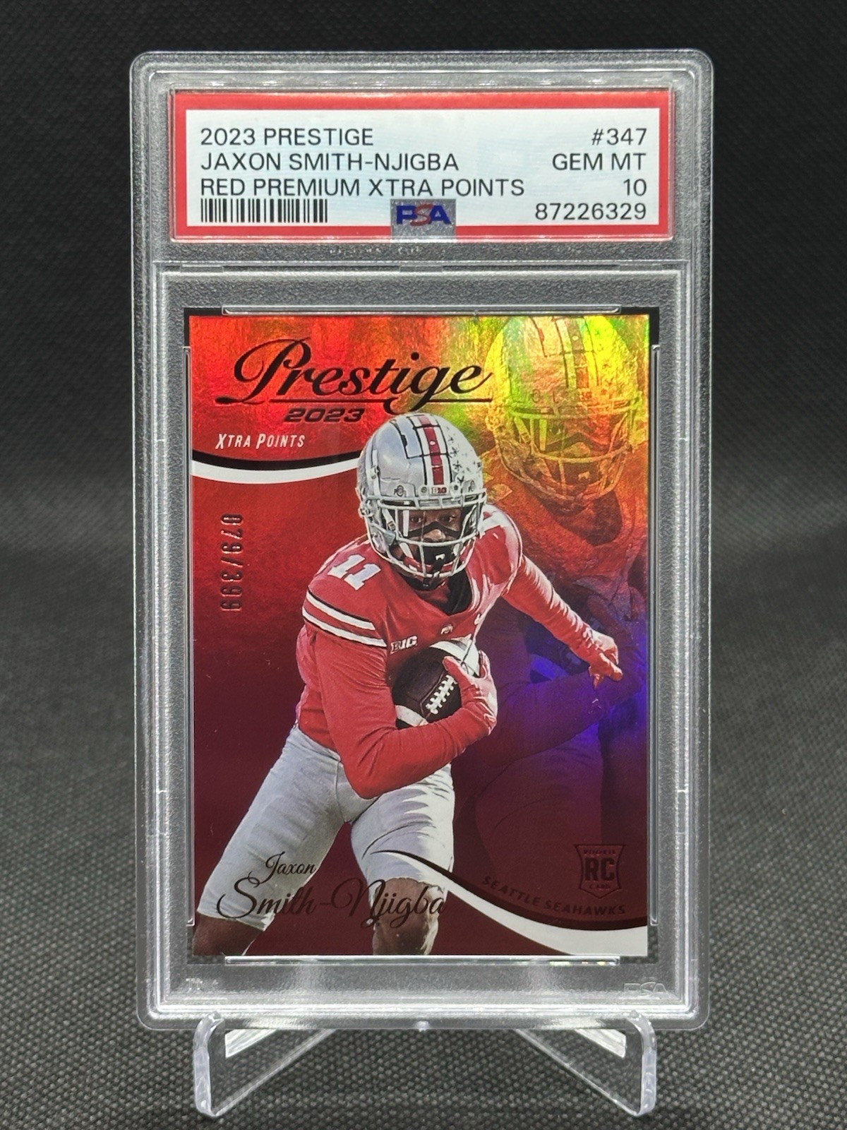 Jaxon Smith-Njigba Panini Prestige #347 Red Premium Xtra Points