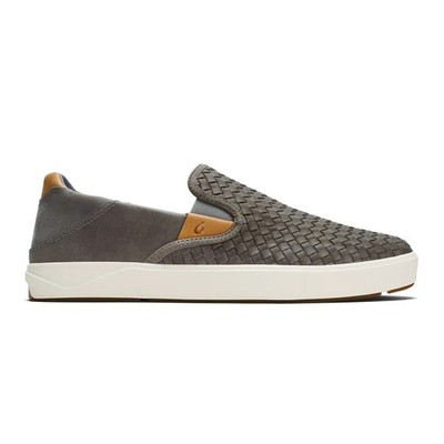 OLUKAI Lae'ahi Lauhala Men's Slip On Sneakers - 10486-AUAU - Ash - 11.5