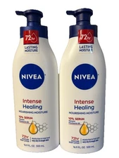 Nivea Intense Healing Nourishing Moisture Body Lotion 16.9 oz Each Lot of 2