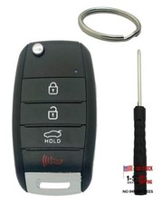 Flip Key Fob Shell Case Replacement Fits for Kia Optima Sorento Sportage Rio 1