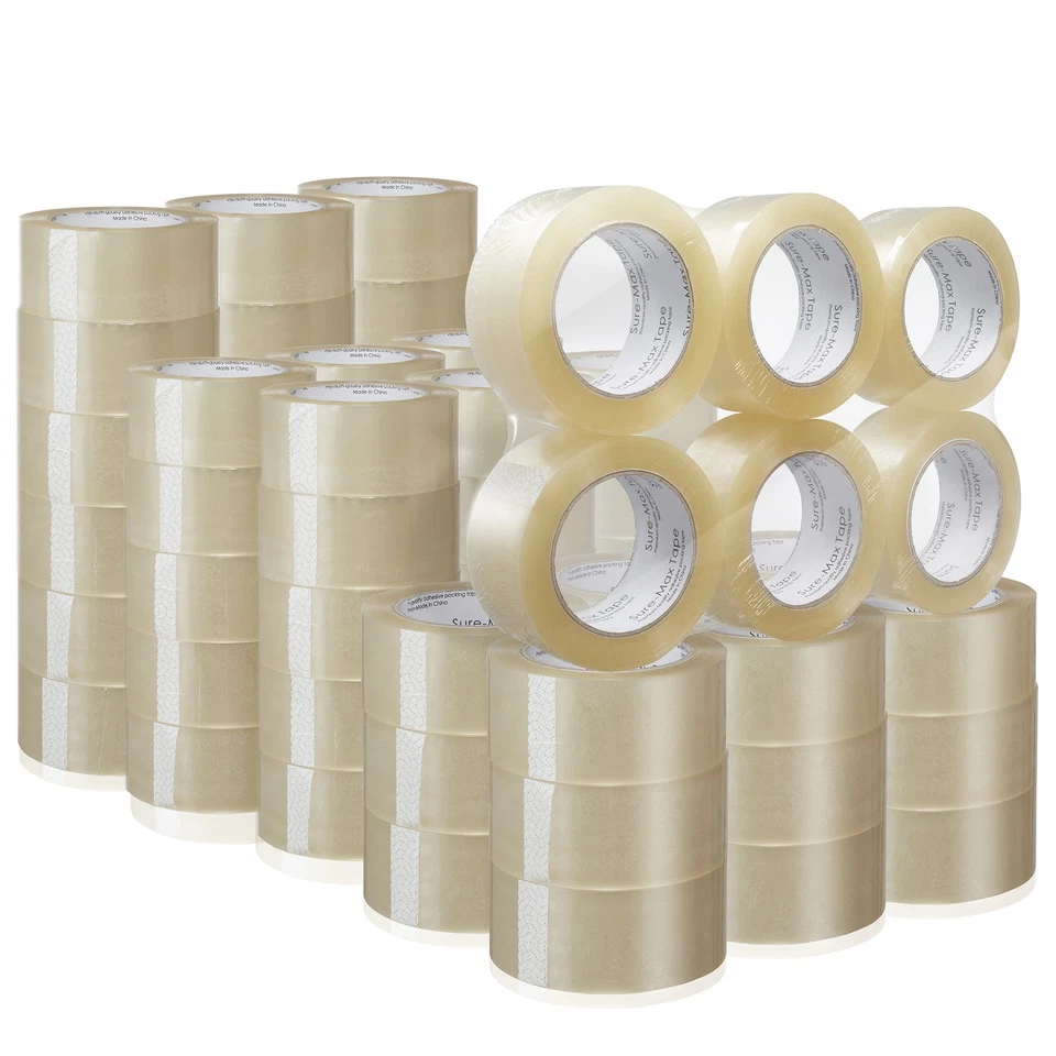 72 Rolls Carton Sealing Clear Packing Tape Box Shipping - 2 mil 2" x 110 Yards - Image 2 of 4