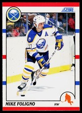 Mike Foligno, 1990-91 Score American, #133, Buffalo Sabres,