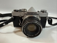 Olympus OM-1 MD 35mm Film Camera w/ Zuiko Mc Auto-S 1:1.8 f 50mm Lens READ