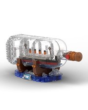 dOvOb Titanic Ship in a Bottle Building Blocks Set, Creative Collectible Disp...