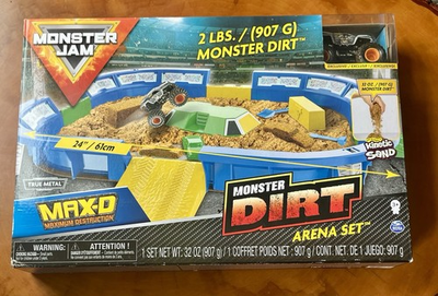 #ad #ad Monster Jam Dirt Arena Playset W 2lbs of Monster Dirt amp; 1:64 Monster Truck NEW $49.98