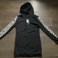Fashion Nova Race My Checkered Tunic Hoodie Size S