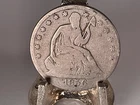 1856 O New Orleans Seated Liberty Silver Half Dollar 50c Coin 90% Silver