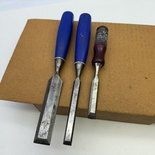 Marples Buck Bros Hand Chisel Wood Working Tools 3Pc Lot England USA Made