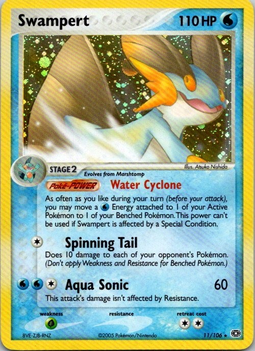Swampert 11/106 Holo Rare Emerald Pokemon Near Mint