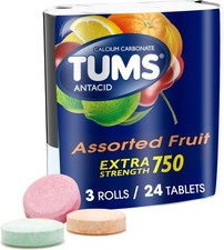 TUMS Tablets, 8 Count Pack of 3
