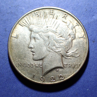 1922 Peace Dollar  VF details