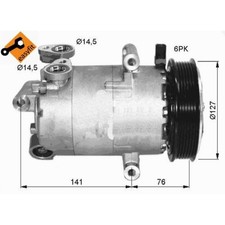 Klimakompressor NRF 32411 Keilrippenriemen 127mm - 1 Stück