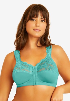 Comfort Choice Women's Plus Size Front Close Wireless Gel Strap Bra