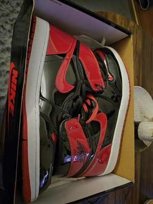Nike Air Jordan 1 Retro High OG in the Black/White-Varsity Red/black Size 14
