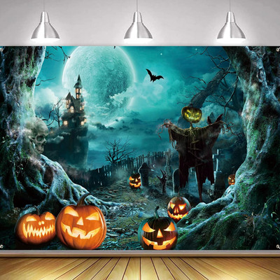 Buntes Happy Halloween Banner 185x110 cm für Eine Gruselige Partyatmosphäre