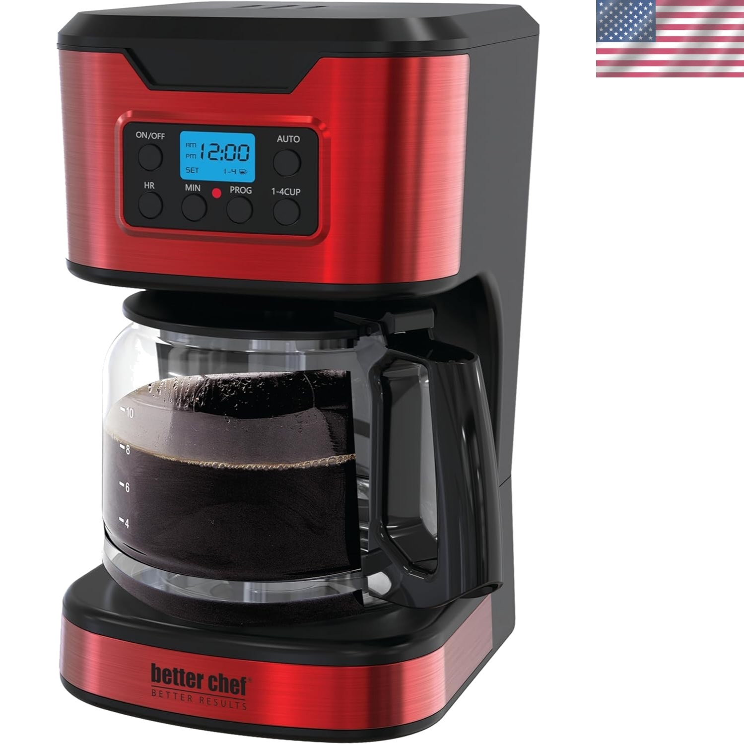 - 12-cup & Reusable Filter With Easy Controls