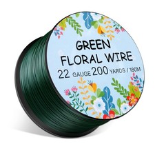 Floral Wire 22 Gauge Flower Wire for Craft, 200 Yards Green Flexible Paddle F...