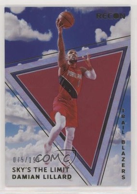 2020-21 Panini Recon Sky's the Limit Red 75/199 Damian Lillard #6 5x8