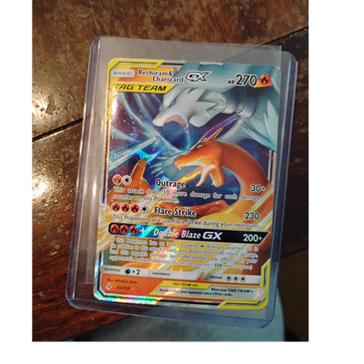 Pokémon Reshiram & Charizard GX TAG TEAM Ultra Rare Holo Unbroken