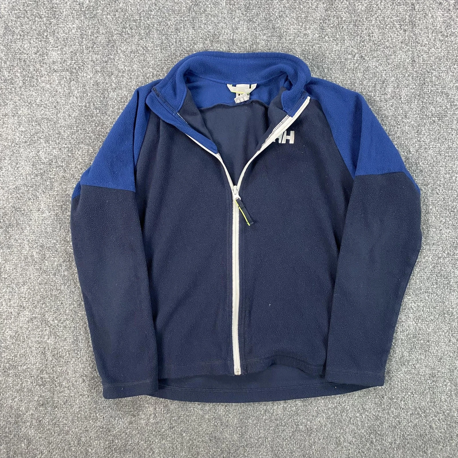 Helly Hansen Fleece Jacket Youth 14 Blue Polartec Full Zip Lightweight Outdoor