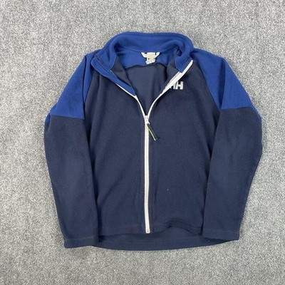 Helly Hansen Fleece Jacket Youth 14 Blue Polartec Full Zip Lightweight Outdoor